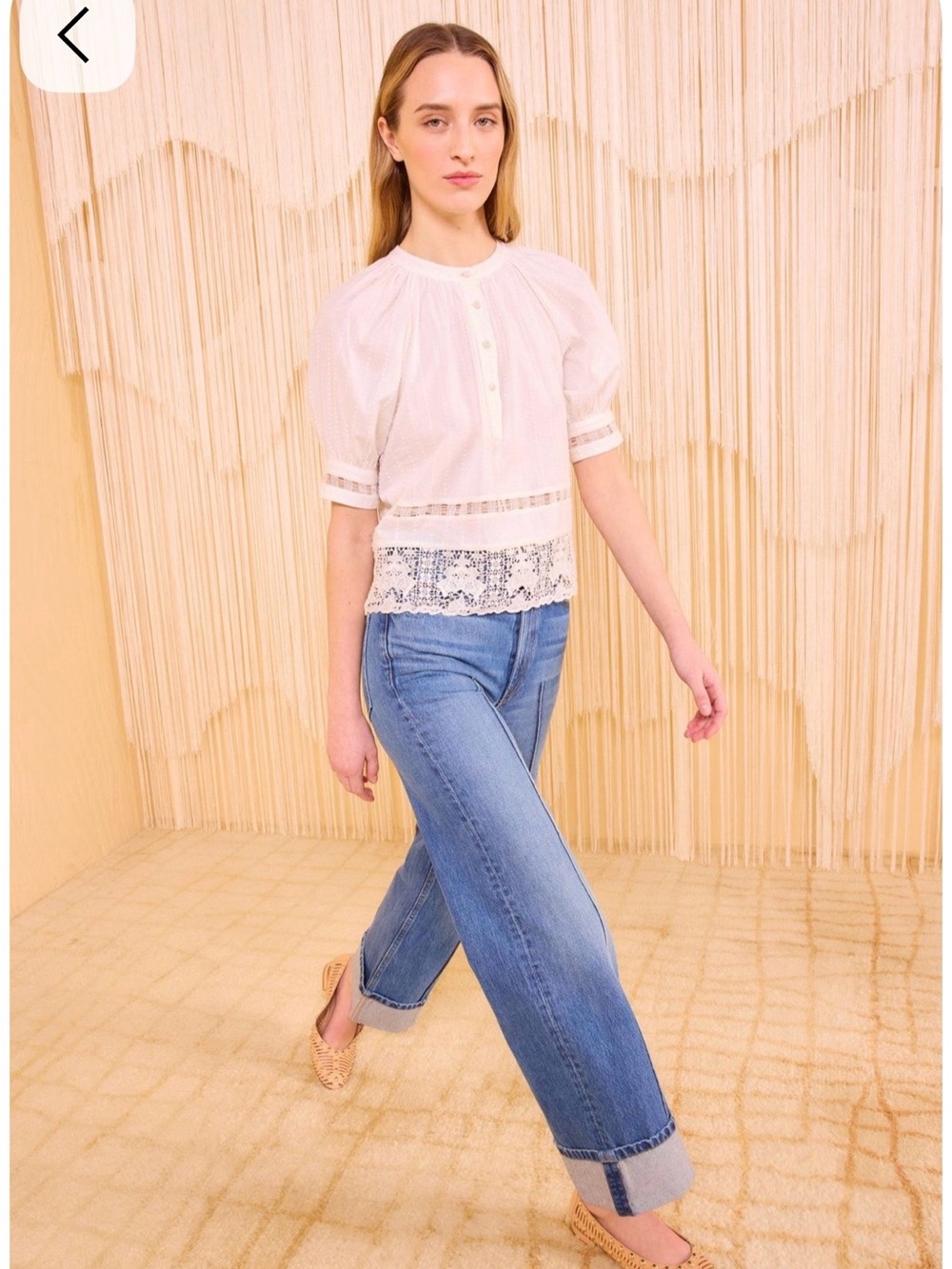 Ulla Johnson Faye Puff Sleeve Blouse Pristine White size 14 NWT